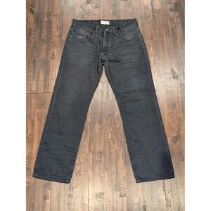 Rivet De Cru Jeans Mens 34x32 Black Relaxed Fit Straight Leg Andrew Los Angeles